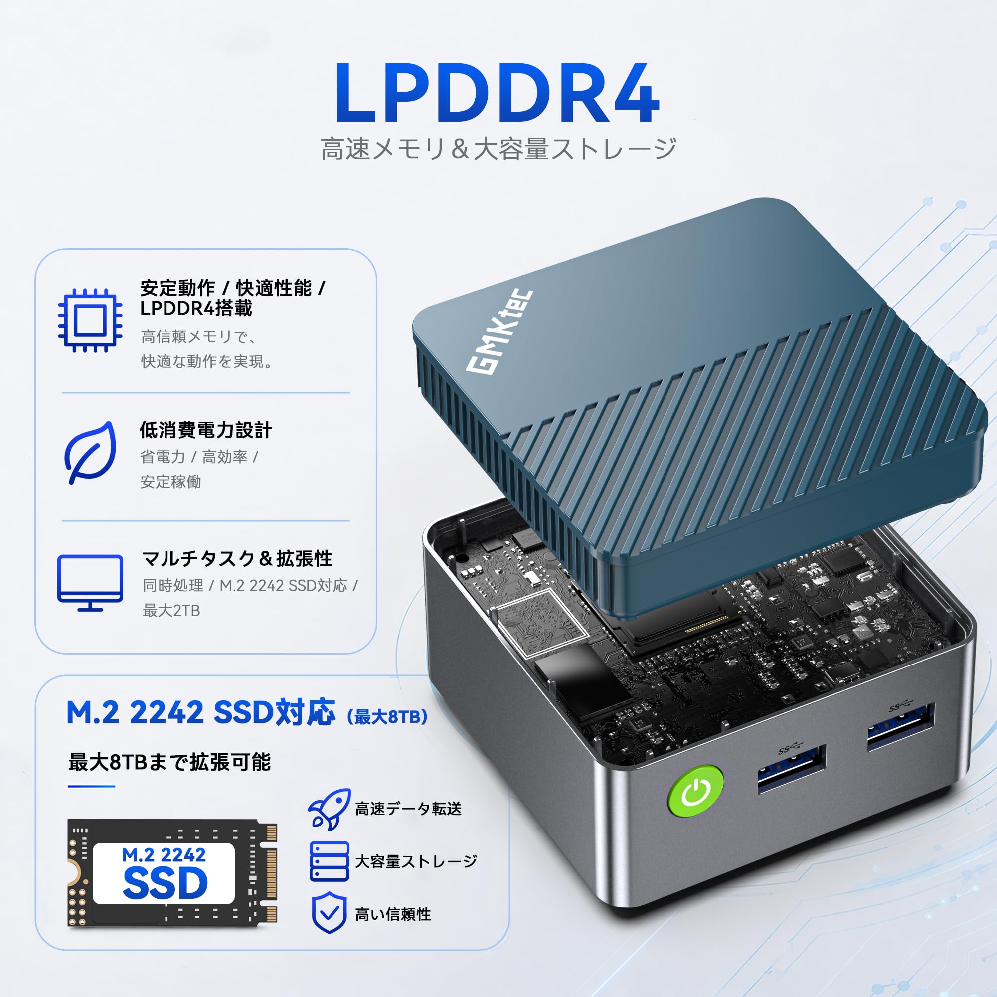 Amazon.co.jp: GMKtec ミニPC NucBox G5S【Intel N5095・8GB LPDDR4+